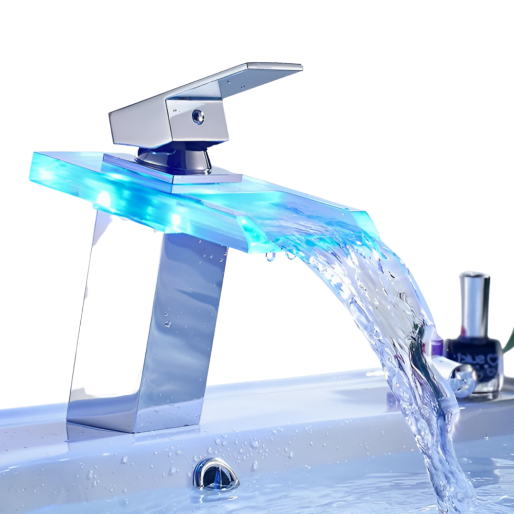 LED Waterfall Faucet – Color-Changing & Eco-Friendly