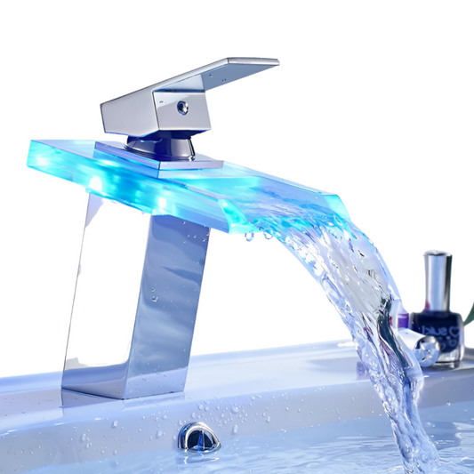 LED Waterfall Faucet – Color-Changing & Eco-Friendly