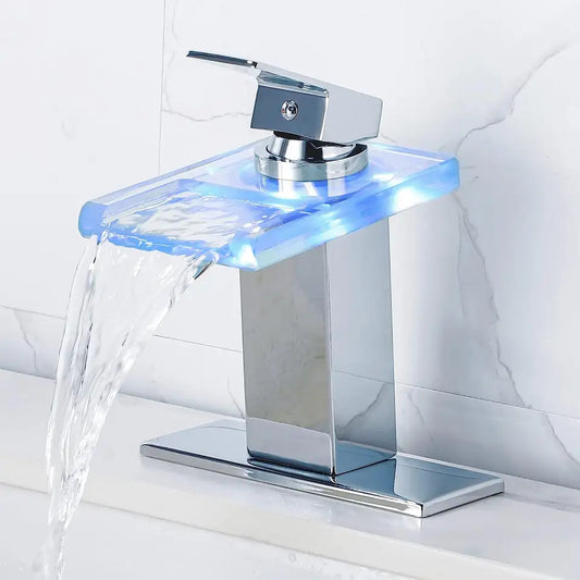 LED Waterfall Faucet – Color-Changing & Eco-Friendly