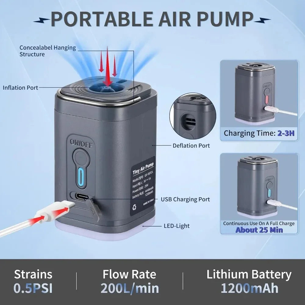 Mini Electric Air Pump – Portable & Rechargeable